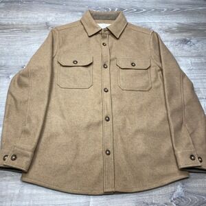 Bowen & Wright Shirt Jacket Mens M Tan  Button Up Workwear Shacket
